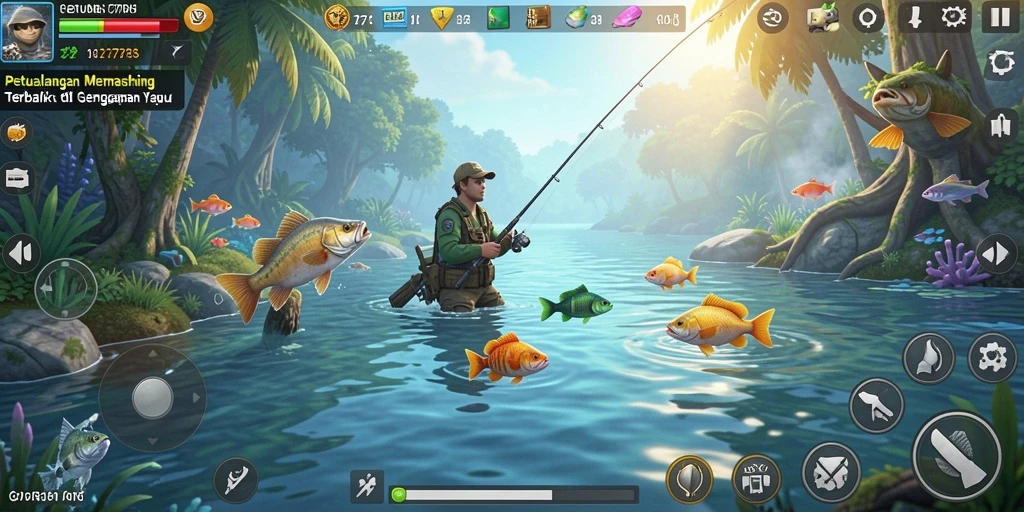 Tangkapan ikan yang menakjubkan dalam gameplay 77RP.
