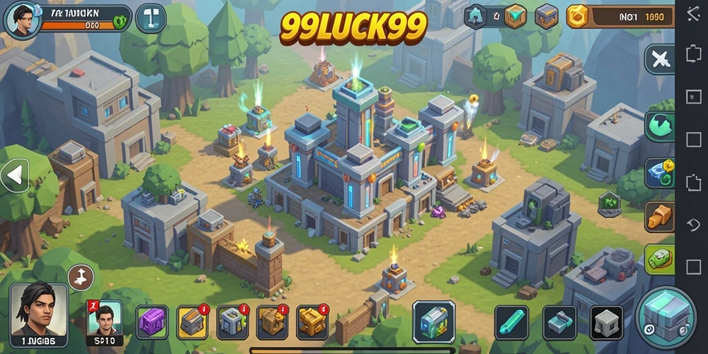Gameplay seru Tower Defense di 99LUCK99 dengan menara yang strategis.