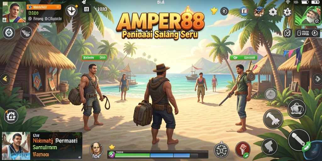Tampilan gameplay seru dan menanjakan di AMPER88.