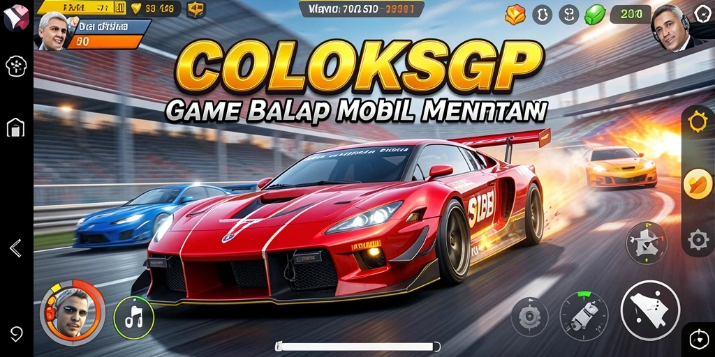 Tangkapan layar COLOKSGP menampilkan aksi balapan mendebarkan di lintasan yang menantang.