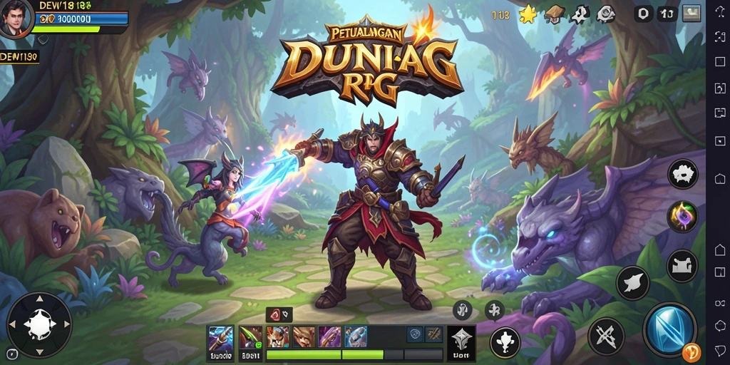 Tampilan gameplay RPG DEWI188 yang memikat dan penuh aksi.
