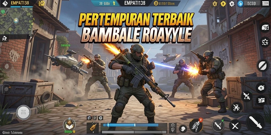 Screenshot gameplay EMPATI138 yang menampilkan aksi seru dalam Battle Royale.