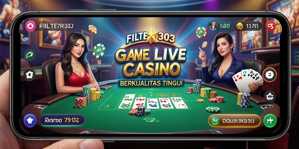 Tampilan menarik dari permainan Live Casino dalam FILTER303.