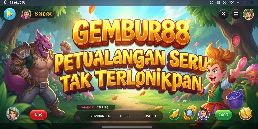 Tampilan gameplay petualangan seru di GEMBUR88 yang penuh aksi.