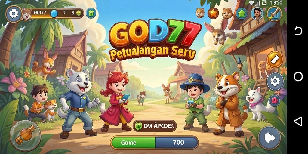 Screenshot gameplay GOD77 menampilkan aksi seru dalam game Arcade.