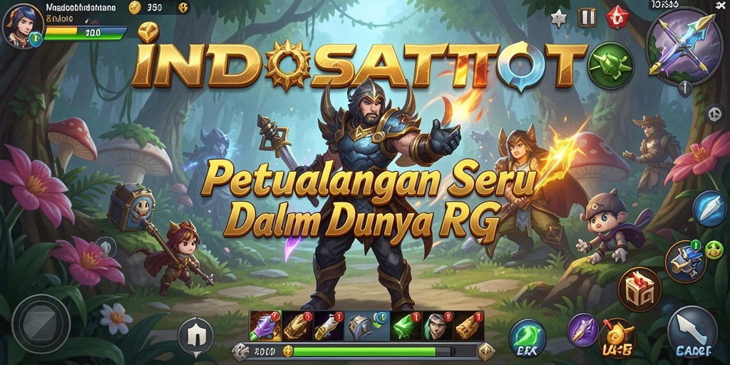 Tampilan gameplay seru dengan karakter petualangan yang kaya akan misi RPG.