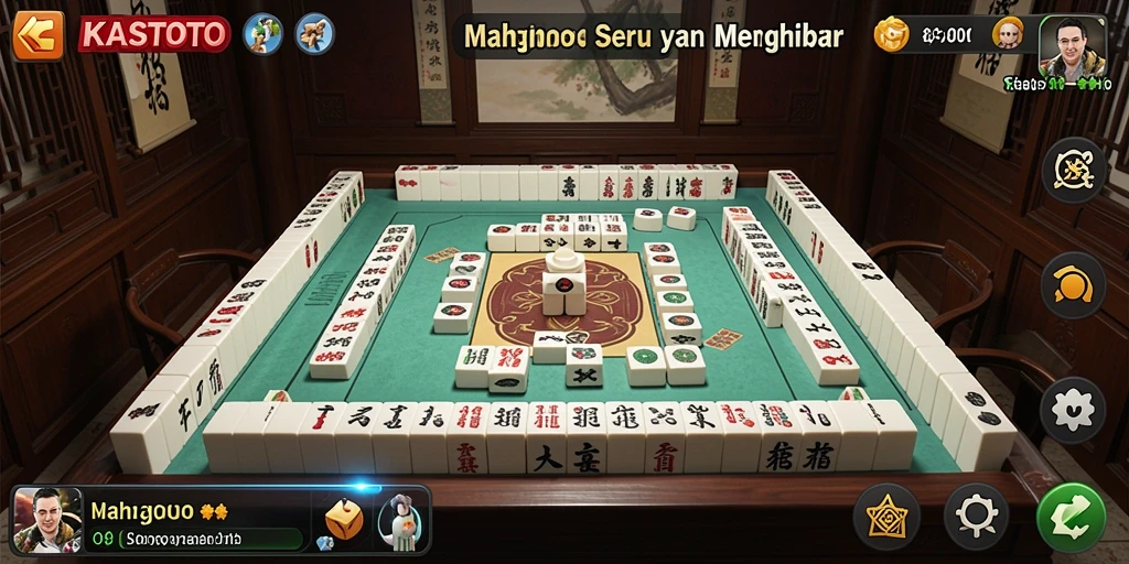 Screenshot KASTOTO menunjukkan momen seru permainan Mahjong.