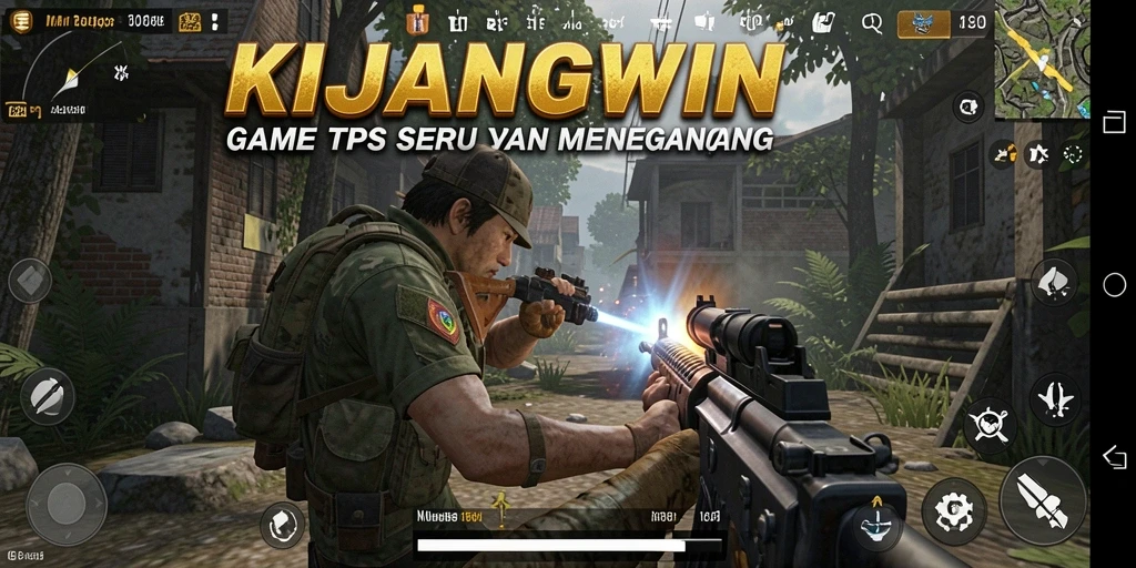 Screenshot KIJANGWIN menunjukkan aksi gameplay TPS yang intens dan mendebarkan.