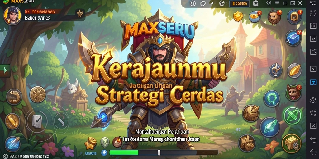 Tampilan gameplay MAXSERU yang seru dalam Tower Defense.