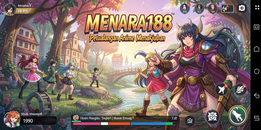 Screenshot dari gameplay MENARA188 yang menampilkan aksi seru karakter Anime.