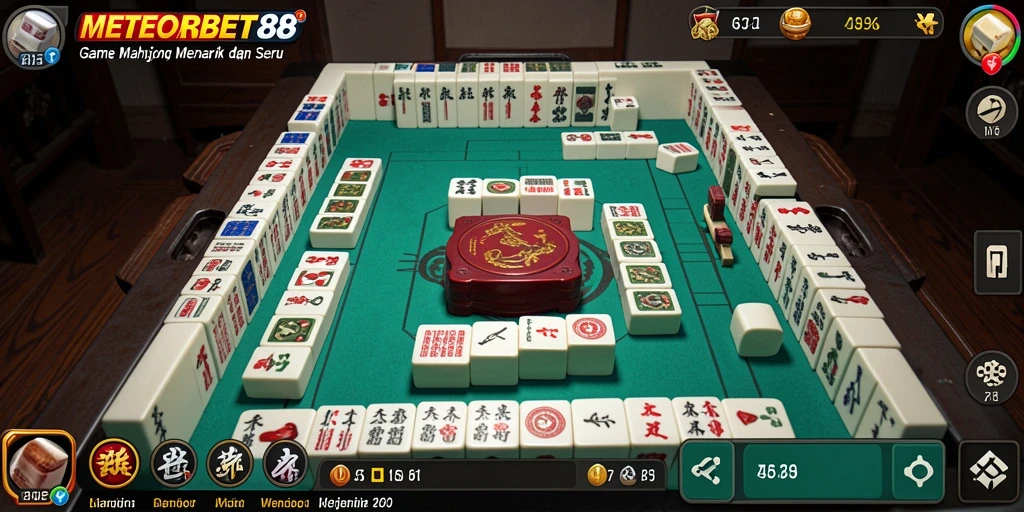 Screenshot gameplay METEORBET88 menunjukkan aksi seru dalam permainan Mahjong.