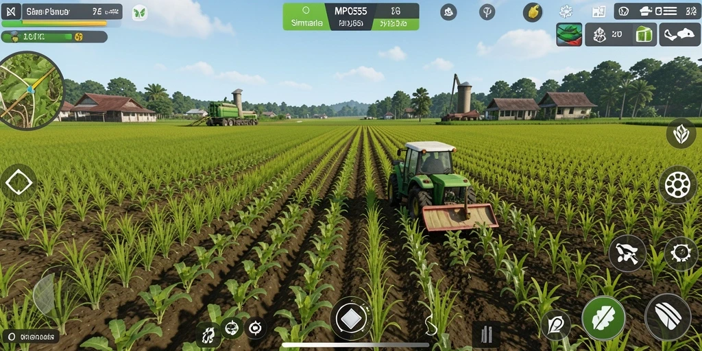 Tampilan menarik dari gameplay MPO555 yang menggambarkan aktivitas bertani.
