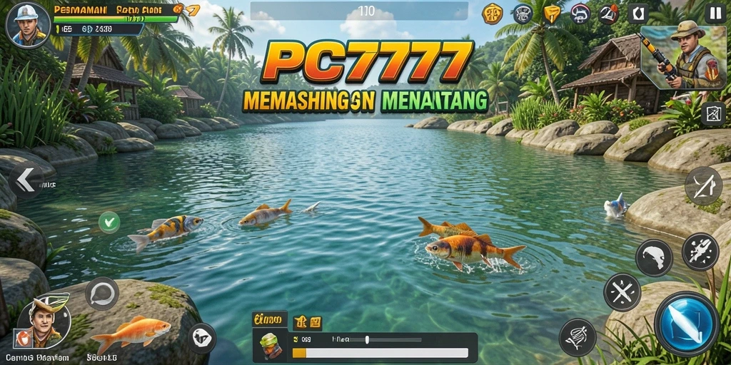 Gameplay PC777 yang menampilkan aksi memancing seru dan mendebarkan.
