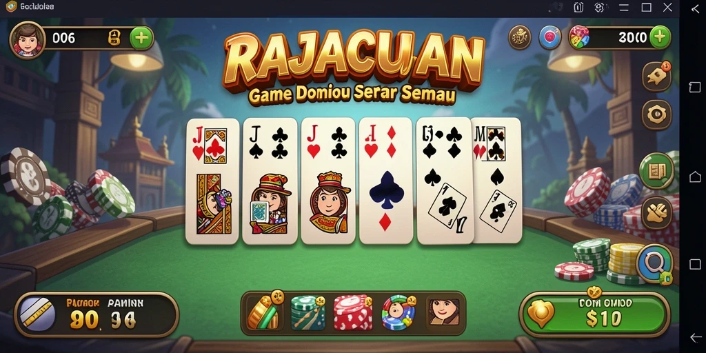 Tampilan permainan RAJACUAN yang seru dan menarik.