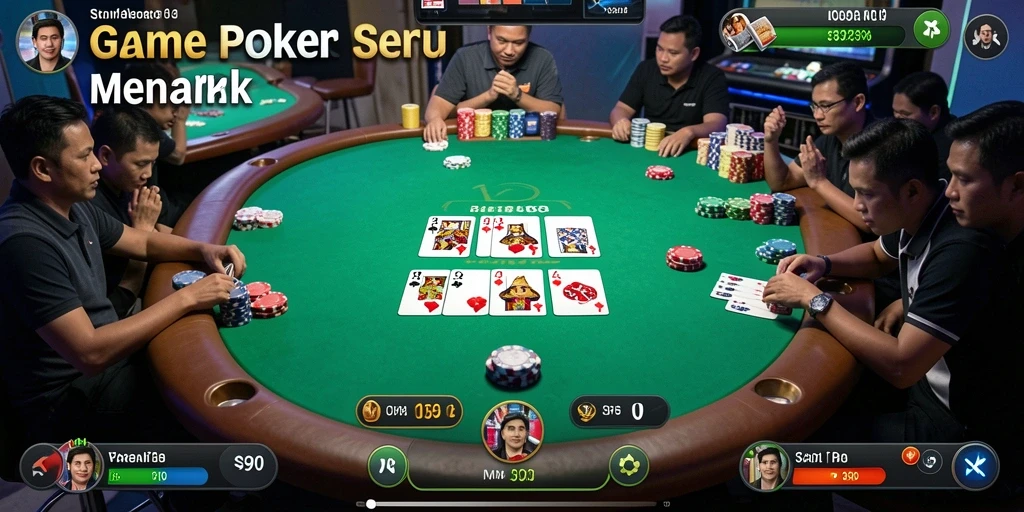 Screenshot gameplay S80 menampilkan keseruan bermain poker dengan pemain lain.