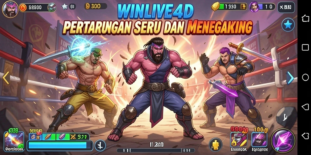 Gameplay WINLIVE4D yang menegangkan dan penuh aksi.
